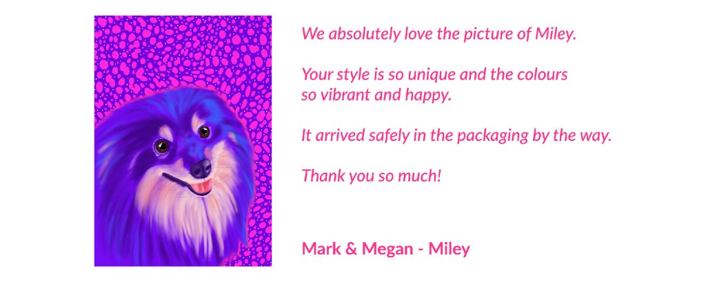 pet portrait Australia | custom dog portrait | colourful wall art