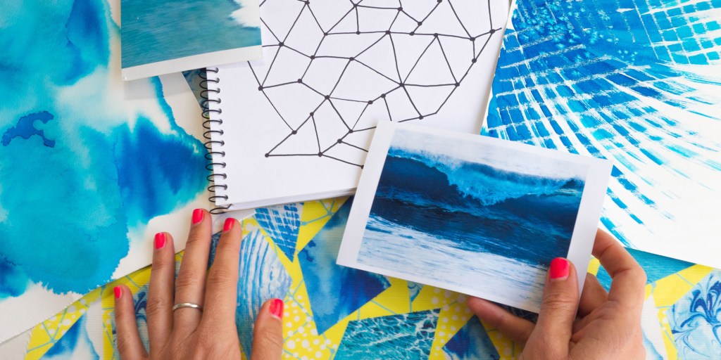 Surface Pattern Designer Australia | bright colourful abstract patterns | Girl and the Deep Blue Sea