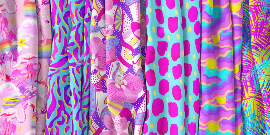 Surface Pattern Designer Australia | bright colourful abstract patterns | Girl and the Deep Blue Sea