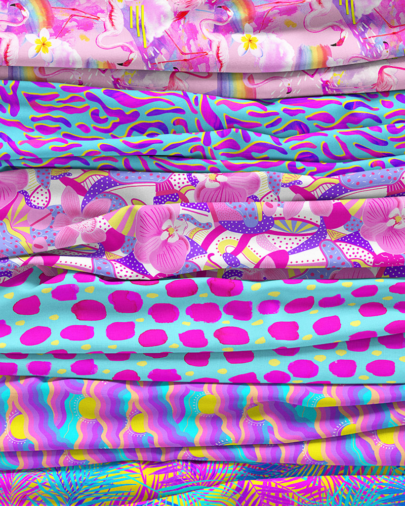 Surface Pattern Designer Australia | bright colourful abstract patterns | Girl and the Deep Blue Sea